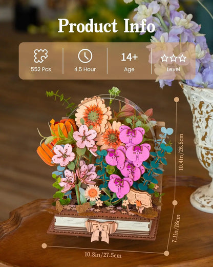 Rolife 3D Wooden Puzzle Blooming Book Craft Kit