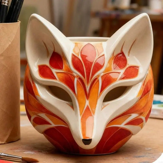 Silicone Fox Head Planter Craft Mould