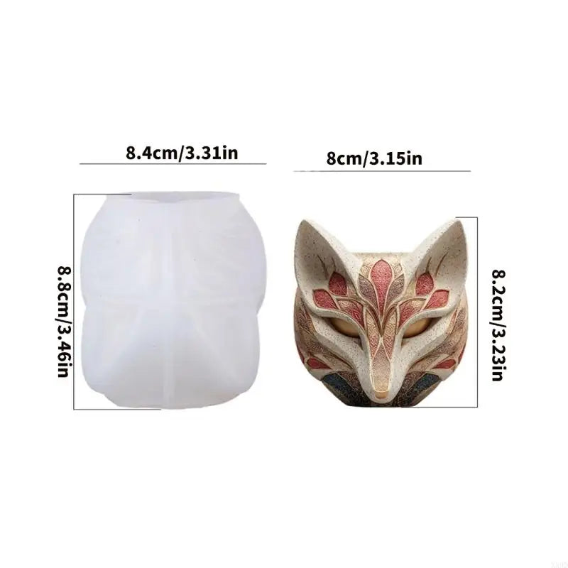 Silicone Fox Head Planter Craft Mould