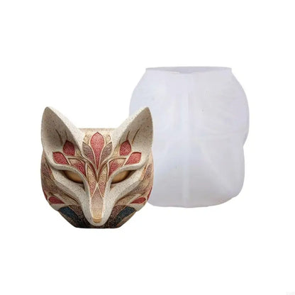 Silicone Fox Head Planter Craft Mould