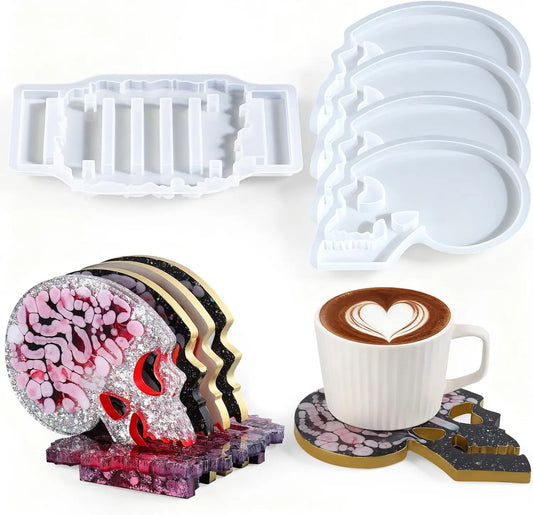 Skull Coaster Silicone Resin Mould Set