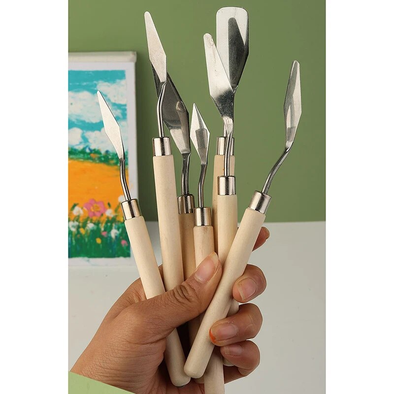 Stainless Steel Painting Palette Knives 7Pcs/Set