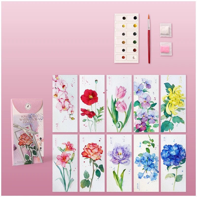 Watercolour Bookmark Set