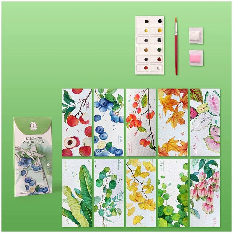 Watercolour Bookmark Set