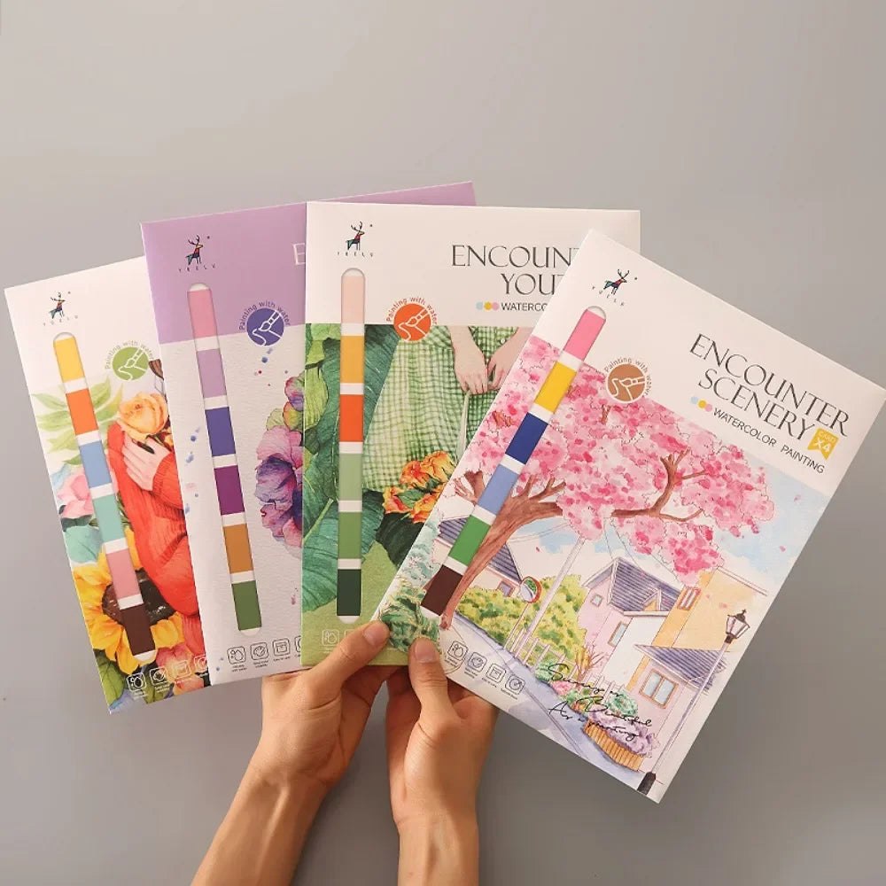 Watercolour Painting Colouring Books