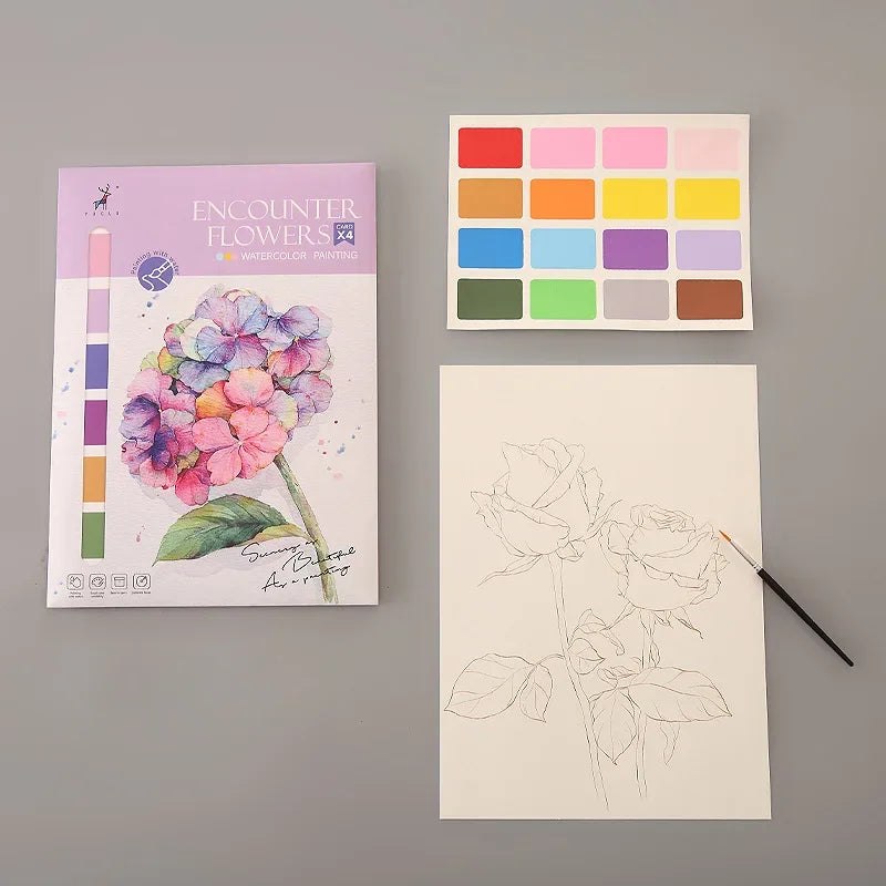 Watercolour Painting Colouring Books