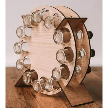 Wooden Adult Mini Spirit Bottle Christmas Advent Calendar