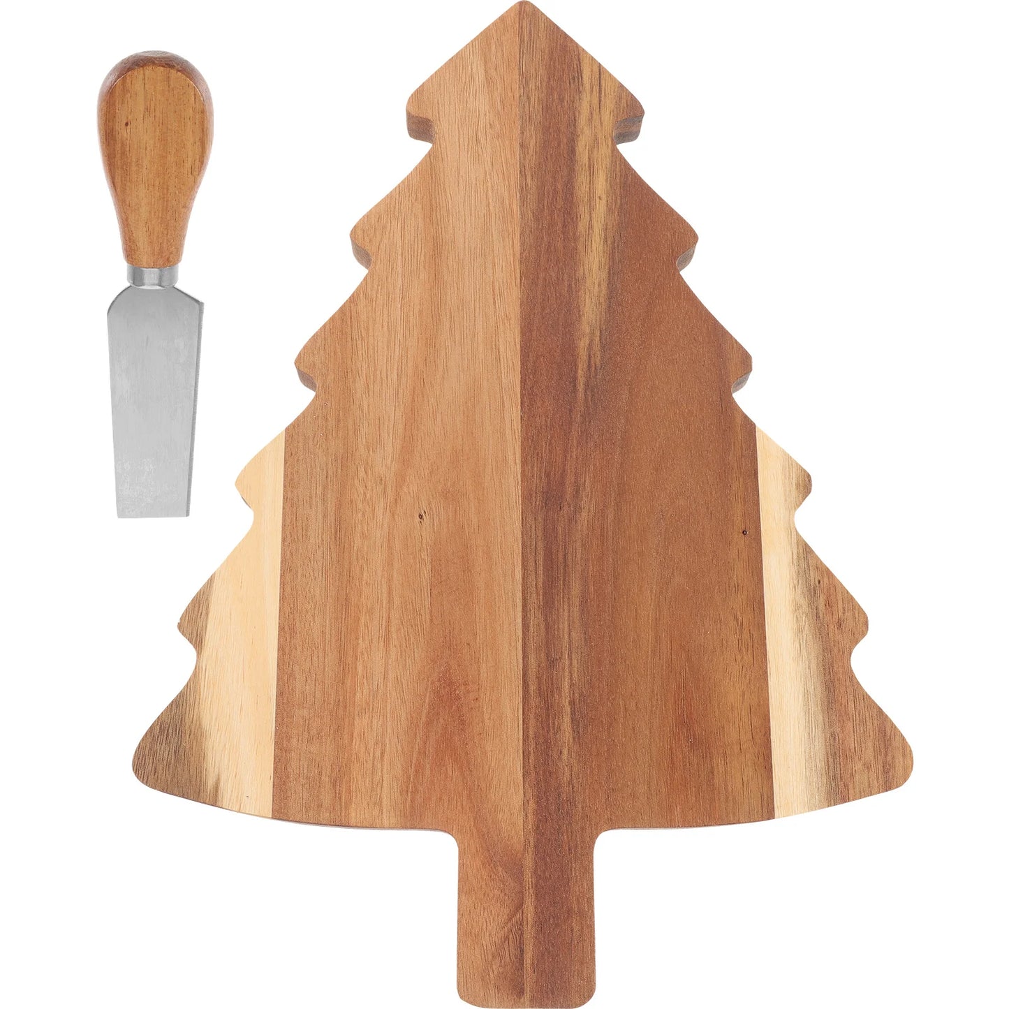 Wooden Christmas Tree Cheese Serving Board Set