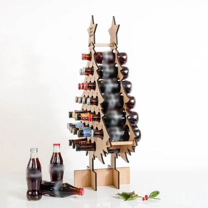 Wooden Christmas Tree Mini Sprit Bottle Advent Calendar