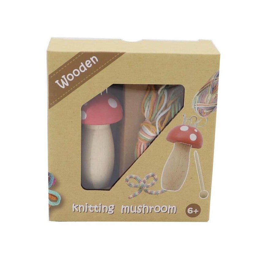 Wooden Mushroom Knitting Nancy Craft Kit