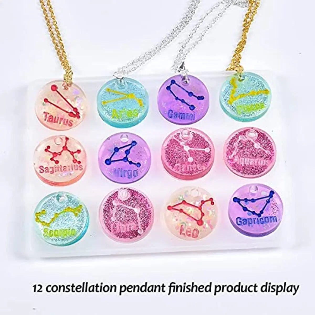 Zodiac Constellation Key Ring Tag Charm Resin Mould
