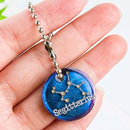 Zodiac Constellation Key Ring Tag Charm Resin Mould
