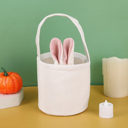 10 Pack Easter Bunny Rabbit Ears Easter Egg Hunt Bags Blanks Blanks