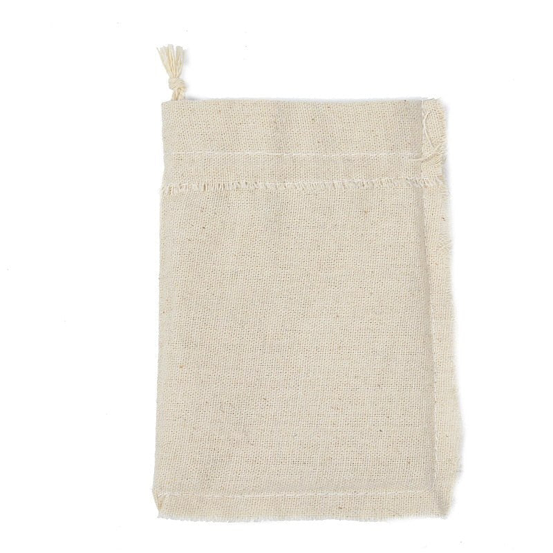 10 x Cotton Linen Drawstring Gift Bag Santa Sacks Blanks Blanks
