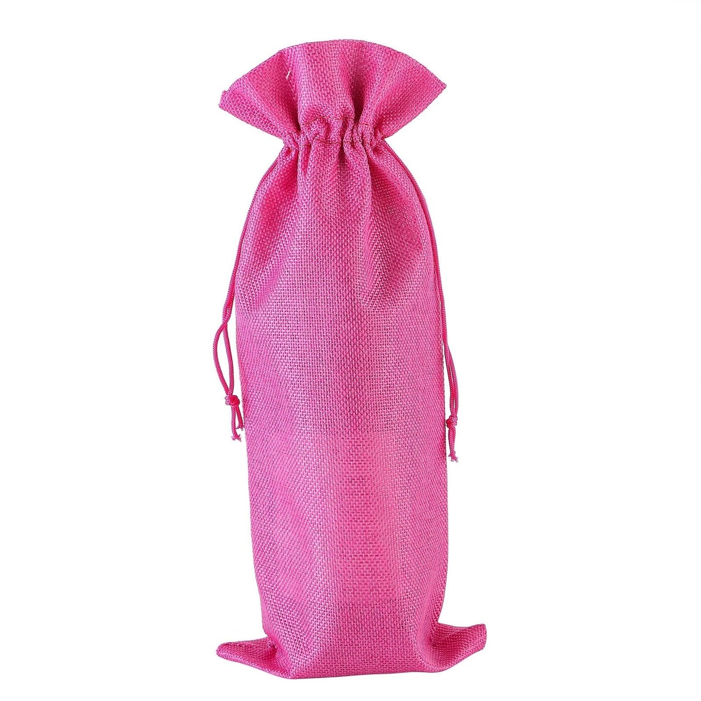 10 x Linen Wine Bottle Bags with Drawstring Blanks