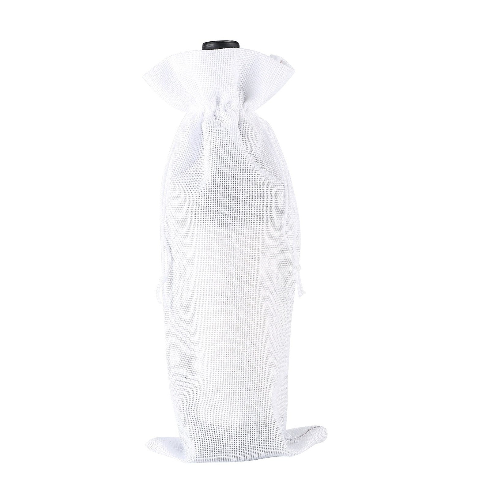 10 x Linen Wine Bottle Bags with Drawstring Blanks