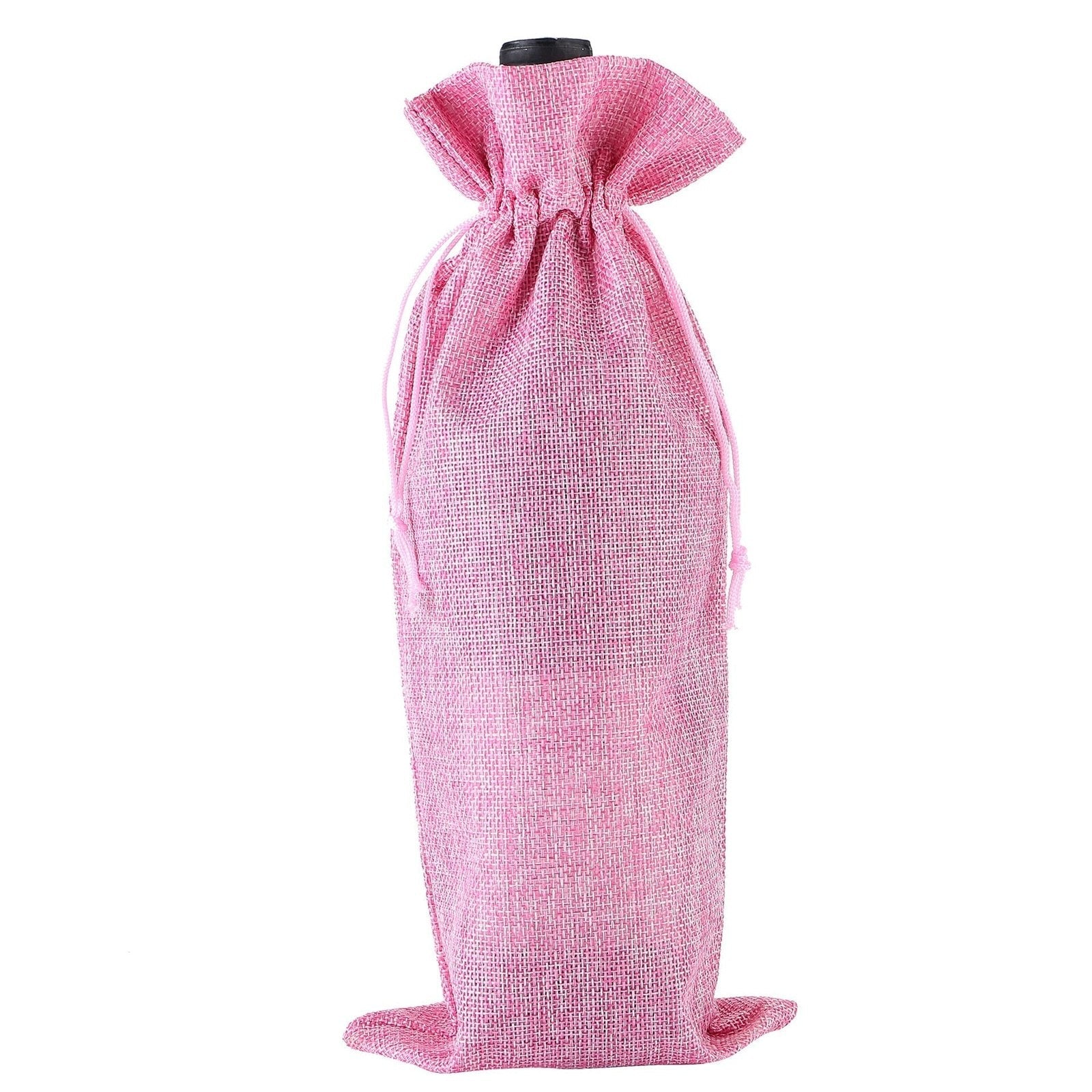 10 x Linen Wine Bottle Bags with Drawstring Blanks