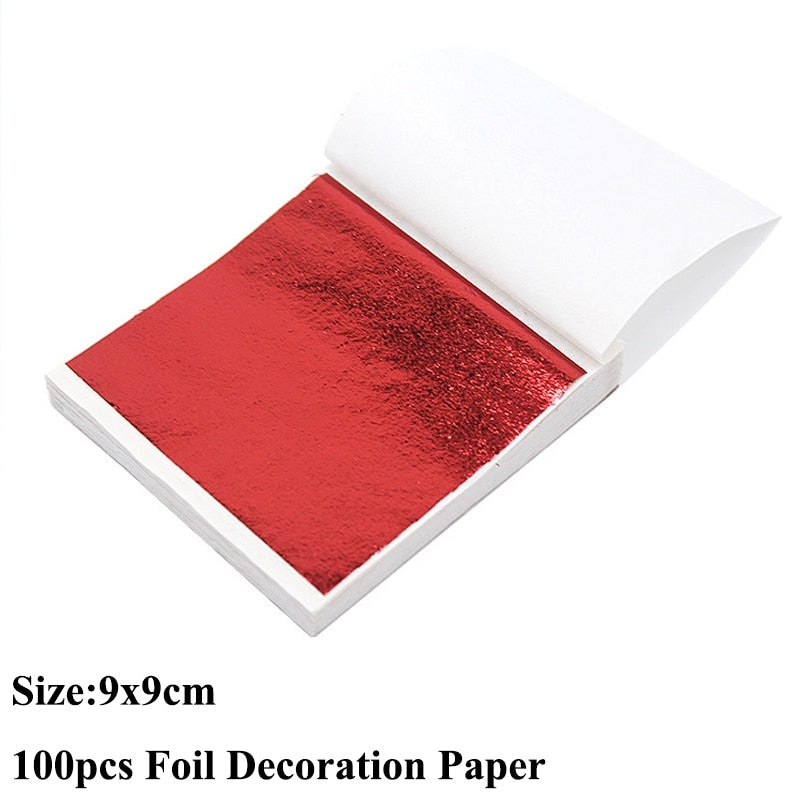 100pcs Imitation Metallic Foil Paper DIY Resin Art