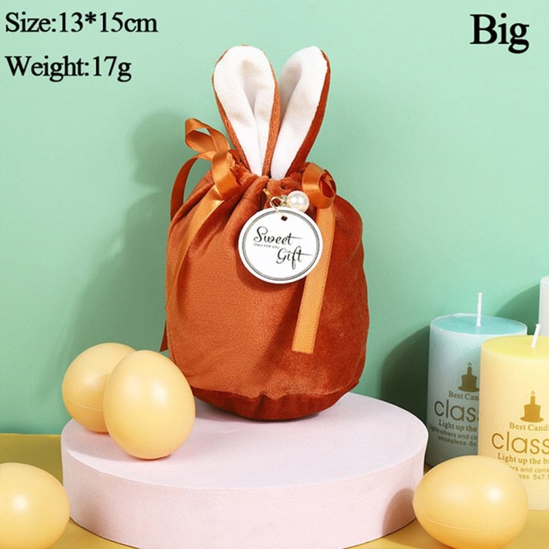 10PCS Velvet Easter Gift Bag Blanks Blanks