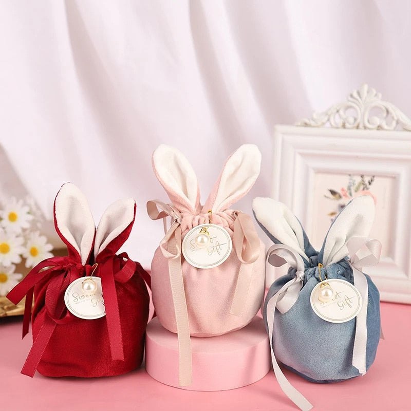 10PCS Velvet Easter Gift Bag Blanks Blanks