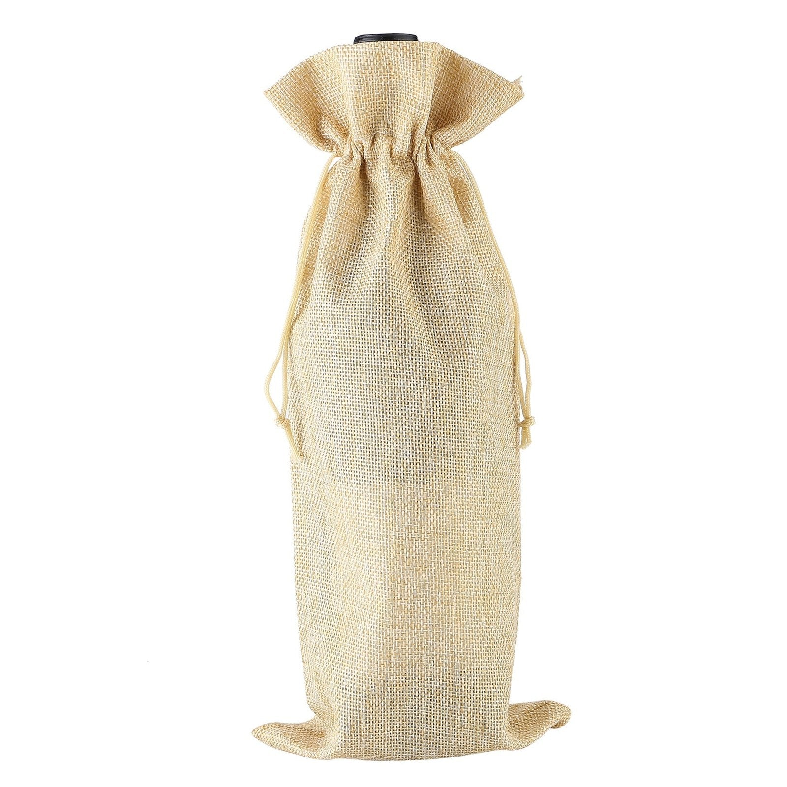 10 x Linen Wine Bottle Bags with Drawstring Blanks