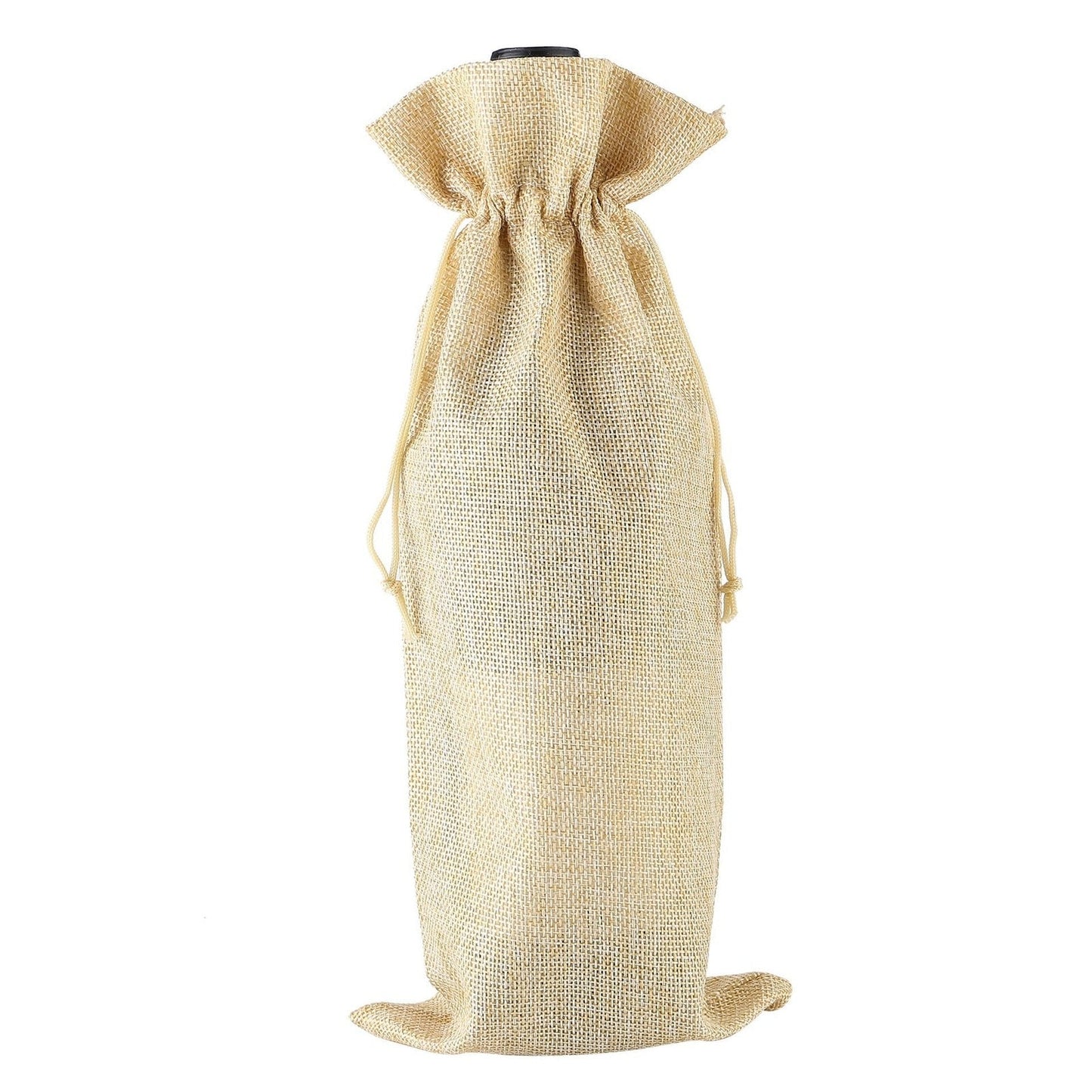 10 x Linen Wine Bottle Bags with Drawstring Blanks