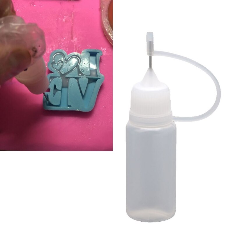 10ml Epoxy Resin Squeeze Bottles With Syringe Needle Applicator x 10 Resin