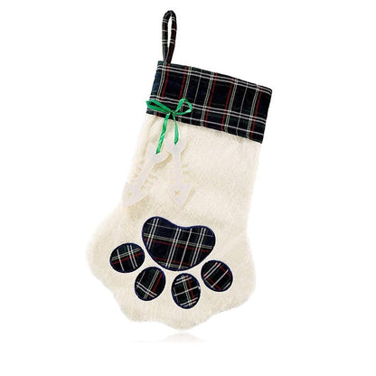 10pcs Christmas Santa Stockings Pet Dog Paw Blanks