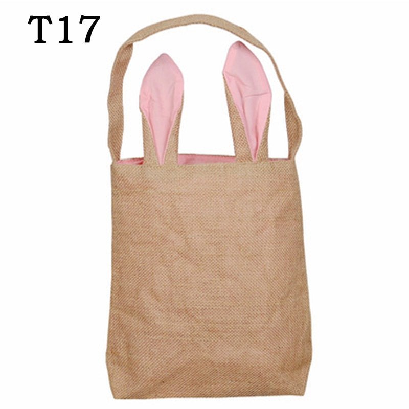 10pcs Easter Bunny Easter Egg Hunting Tote Bag Blanks