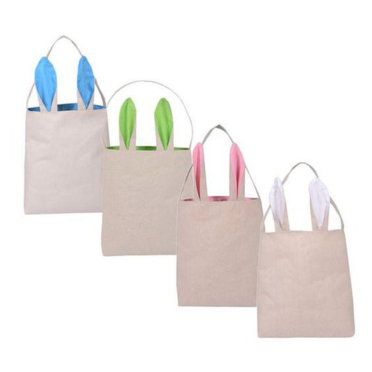 10pcs Easter Bunny Easter Egg Hunting Tote Bag Blanks