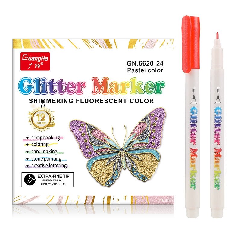Fine Tip Glitter Acrylic Markers Paint