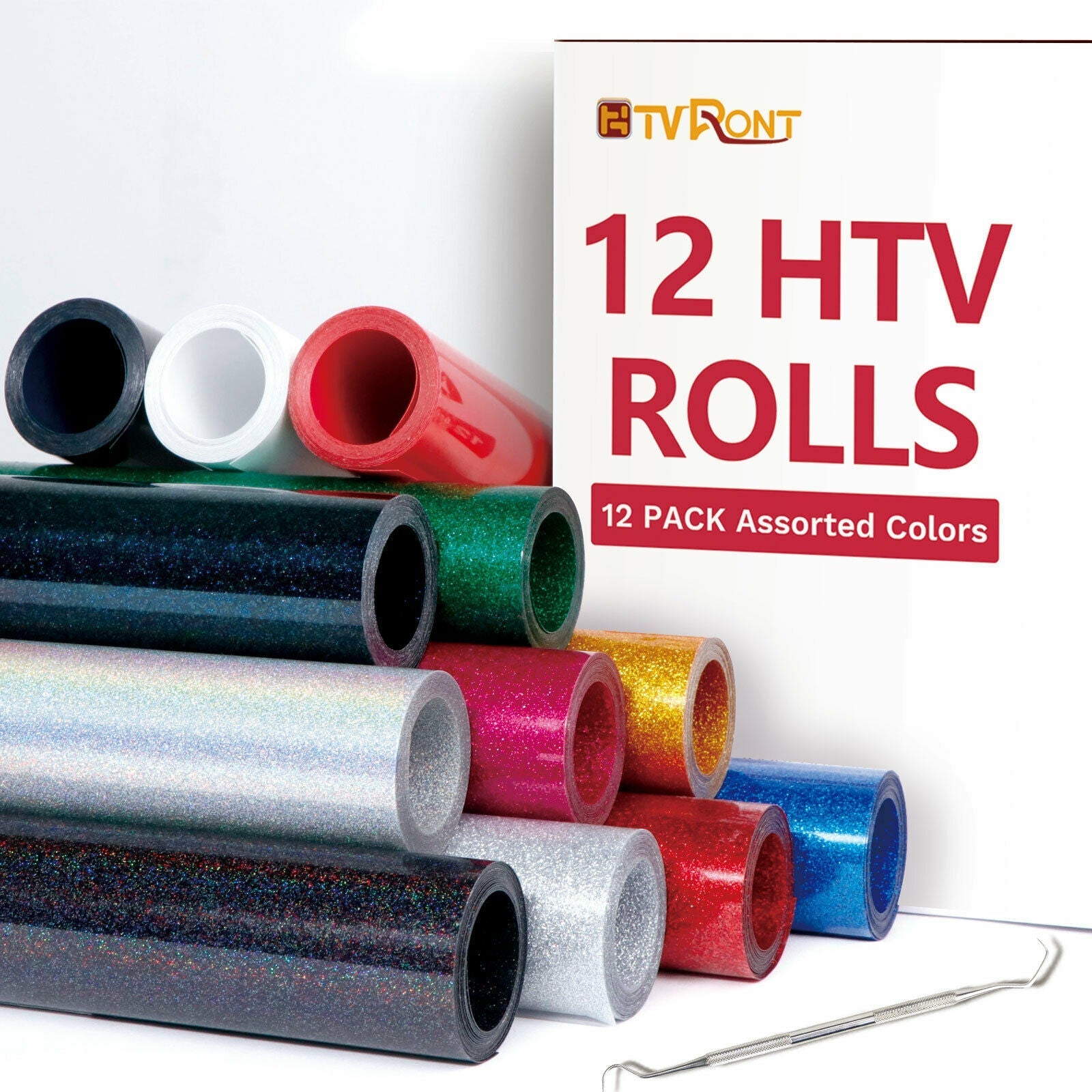 Glitter Heat Transfer Vinyl Roll Bundle 