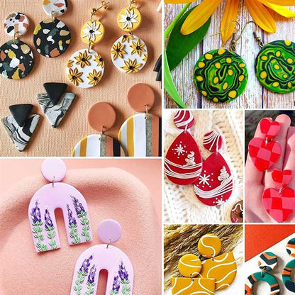 129pc DIY Polymer Clay Cutter Earring Making Starter Kit