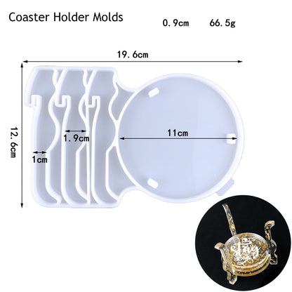 12PCS/Set Zodiac Coasters Silicone Moulds Resin