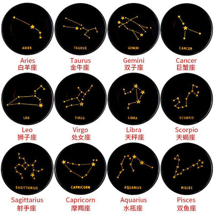 12PCS/Set Zodiac Coasters Silicone Moulds Resin