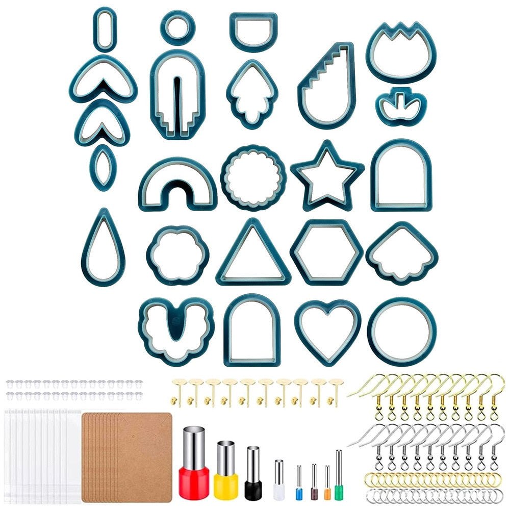 142pc Polymer Clay Cutter Earring Making Kit