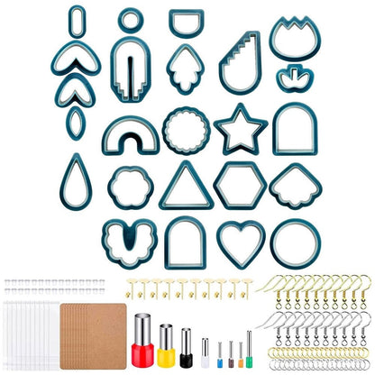 142pc Polymer Clay Cutter Earring Making Kit