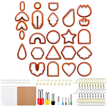 142pc Polymer Clay Cutter Earring Making Kit