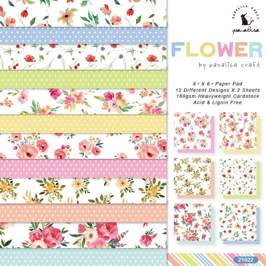 160gsm Scrapbook Cardstock Craft Paper - 6Inch Floral