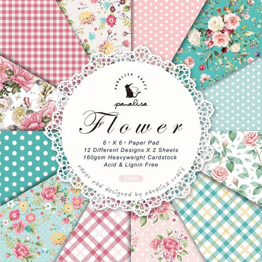 160gsm Scrapbook Cardstock Craft Paper - 6Inch - Flower