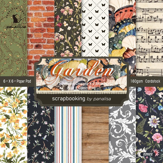 160gsm Scrapbook Cardstock Craft Paper - 6Inch - Garden