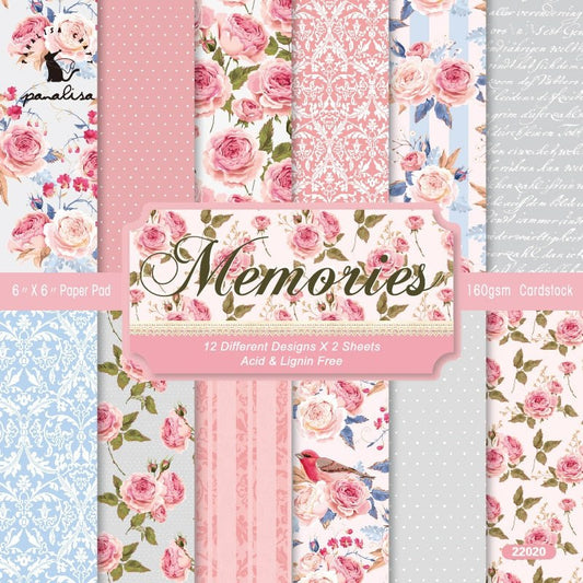 160gsm Scrapbook Cardstock Craft Paper - 6Inch - Memories