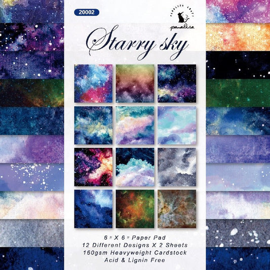 160gsm Scrapbook Cardstock Craft Paper - 6Inch - Starry Sky