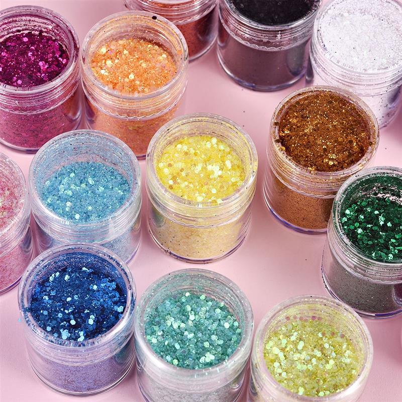 18 Bottles Glitter Resin Mix In Starter Pack 