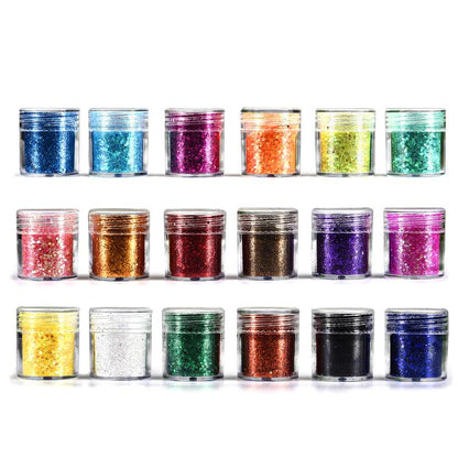 18 Bottles Glitter Resin Mix In Starter Pack 