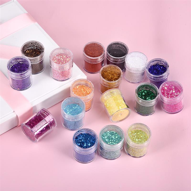 18 Bottles Glitter Resin Mix In Starter Pack 