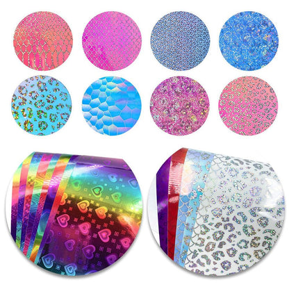 Sheets 30x20cm Holographic Adhesive Vinyl Starter Pack 