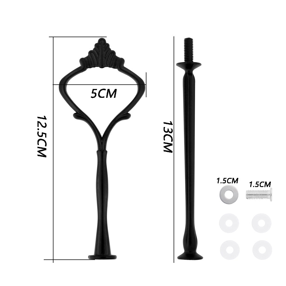 2 Tier Cake Stand Handle Sets Resin