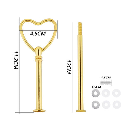 2 Tier Cake Stand Handle Sets Resin