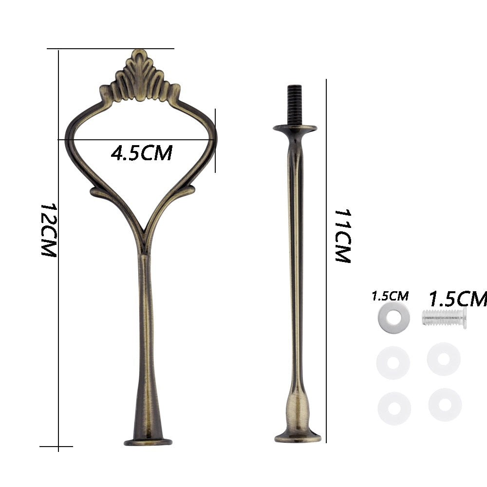 2 Tier Cake Stand Handle Sets Resin